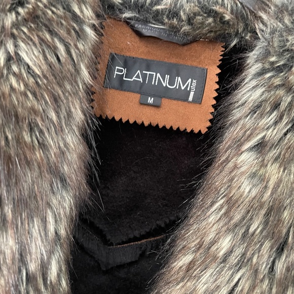 Faux Fur & Suede Jacket Bohemian Style Excellent Condition by PLATINUM - Picture 11 of 11